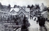 Arriving at Dinas Mawddwy  by HUNT, Julian 